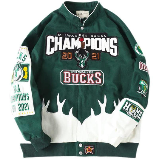 Rare MILWAUKEE BUCKS Vintage Embroidered Jacket - Unisex SHABA Collection