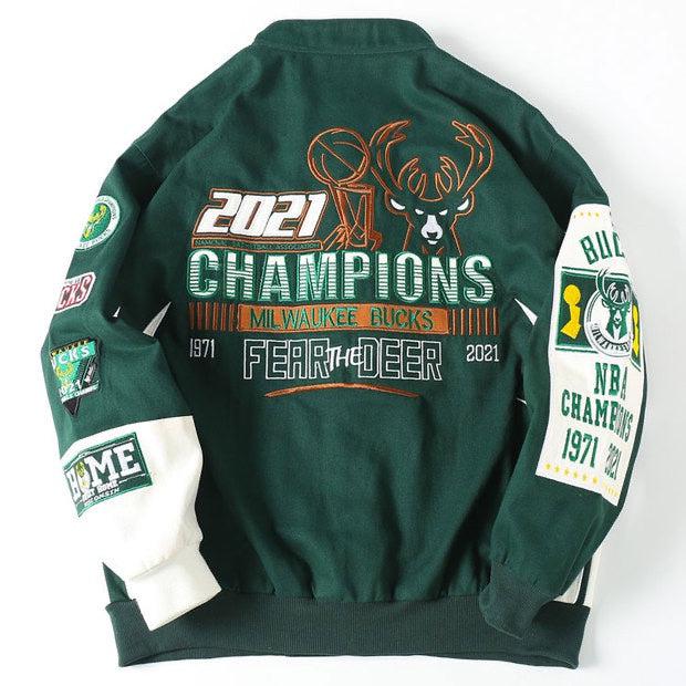 Rare MILWAUKEE BUCKS Vintage Embroidered Jacket - Unisex SHABA Collection