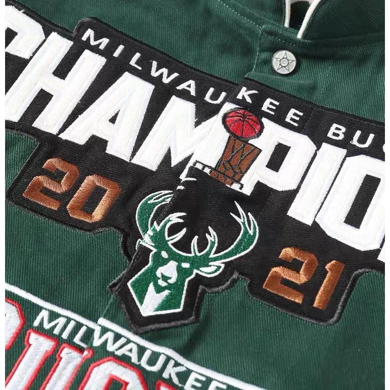 Rare MILWAUKEE BUCKS Vintage Embroidered Jacket - Unisex SHABA Collection